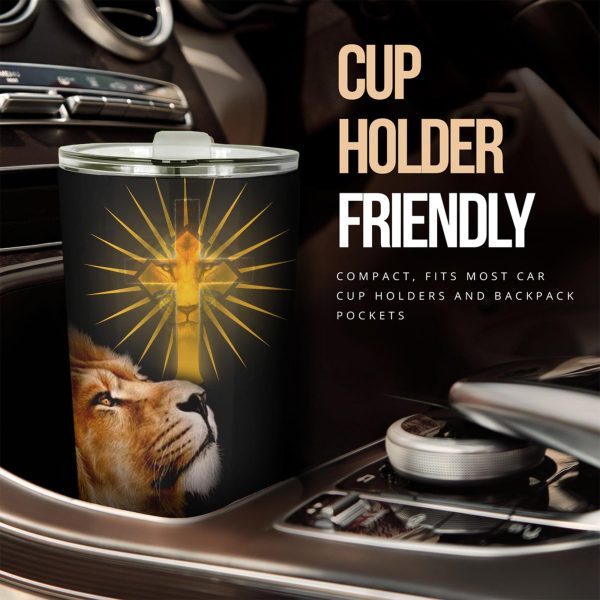 cross x lion car tumbler cup custom lion car accessories rmoxo
