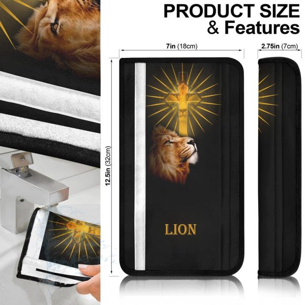 cross x lion seat belt covers custom lion car accessories bqcfo