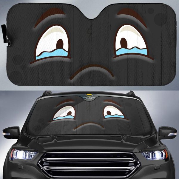 cry cartoon eyes car sun shade custom car accessories cvhdz