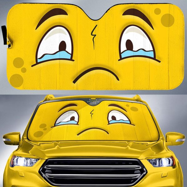 cry cartoon eyes car sun shade custom car accessories fwmcn