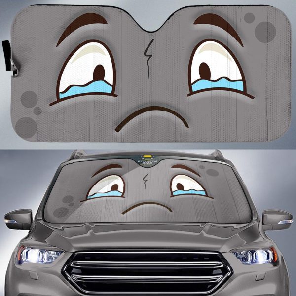 cry cartoon eyes car sun shade custom car accessories rlmpe
