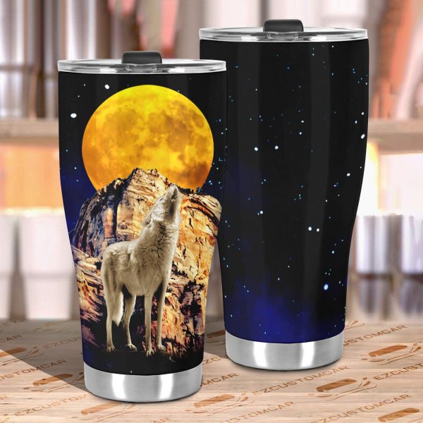 cry to the moon car tumbler cup custom animal car accessories rg9m5