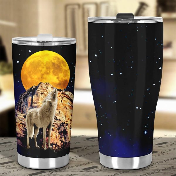 cry to the moon car tumbler cup custom animal car accessories u83j1