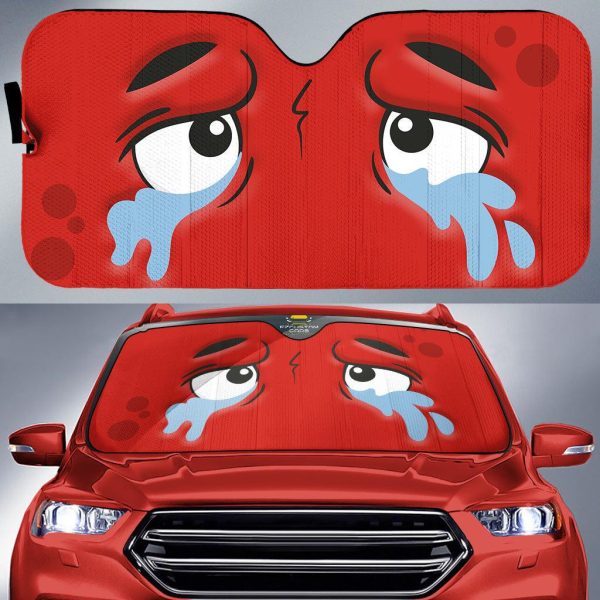 crying cartoon eyes car windshield sun shade yctqc