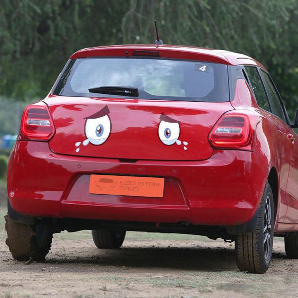 Isolated Sad Cartoon Eyes Car Sticker Cartoon Car Accessories