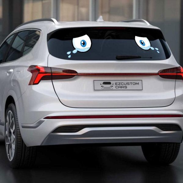 crying eyes car sticker cartoon car accessories jkvbk