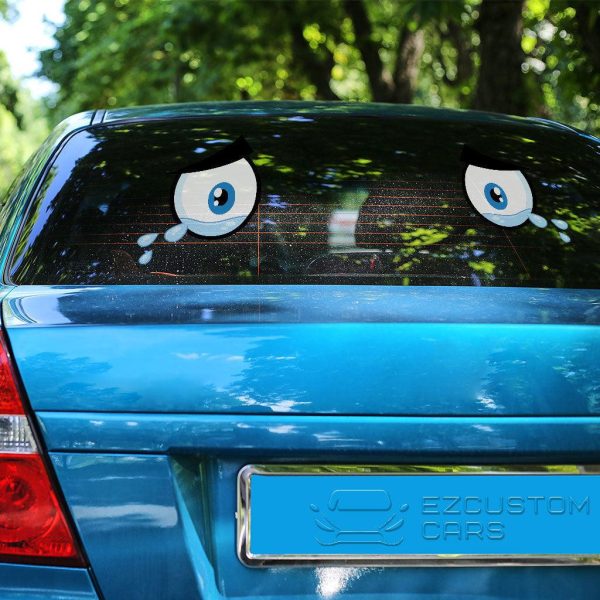 crying eyes car sticker cartoon car accessories vu7lj