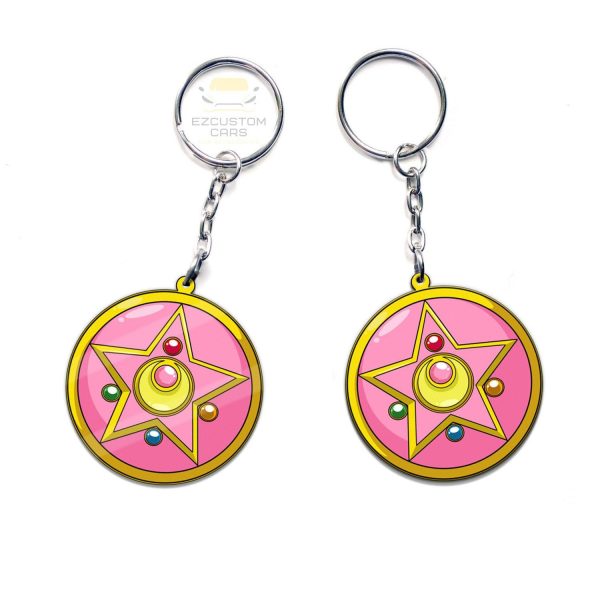 crystal compact symbols keychains sailor moon anime car accessories ode2j