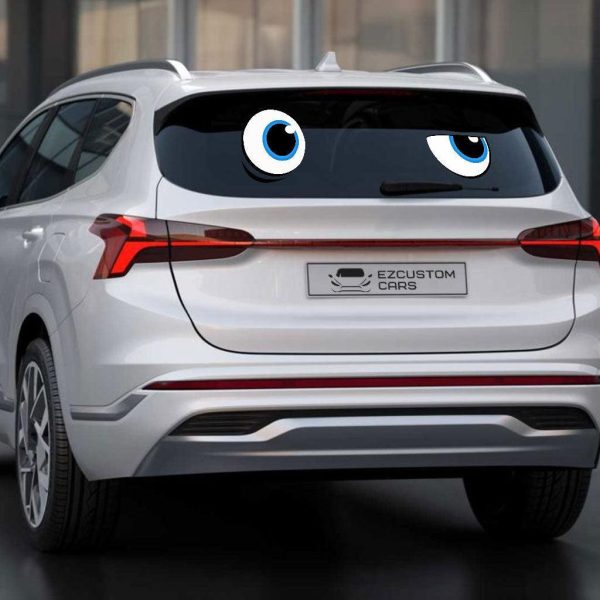 curious cartoon eyes car sticker custom car accessories qs8wz