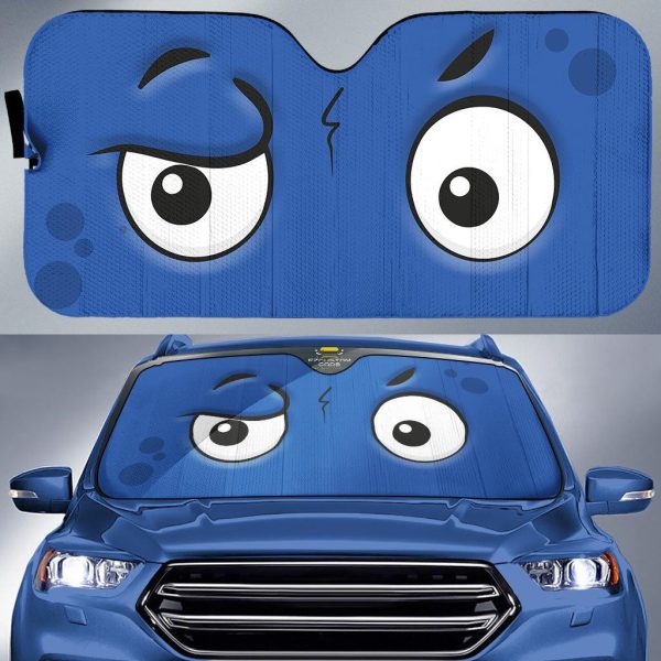 curious cartoon eyes car windshield sun shade 6mrls