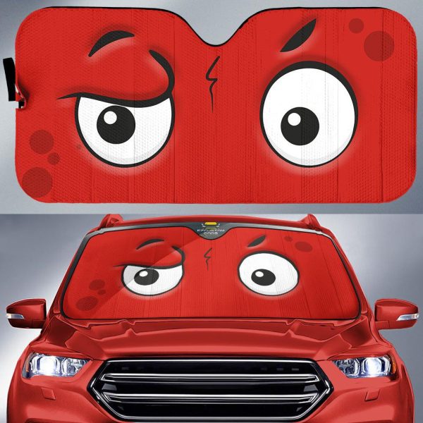 Glaring Cartoon Eyes Car Windshield Sun Shade