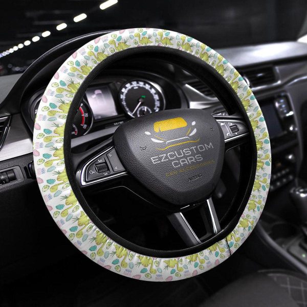 cute apatosaurus pattern car accessories custom dinosaur anime steering wheel cover izwyi