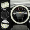 Cute Apatosaurus Pattern Car Accessories Custom Dinosaur Anime Steering Wheel Cover
