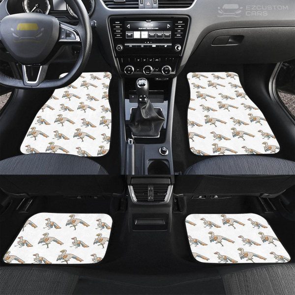 Cute Archaeopteryx Pattern Car Floor Mats Custom Dinosaur Car Accessories