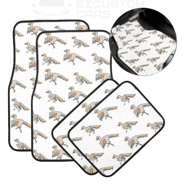 Cute Archaeopteryx Pattern Car Floor Mats Custom Dinosaur Car Accessories