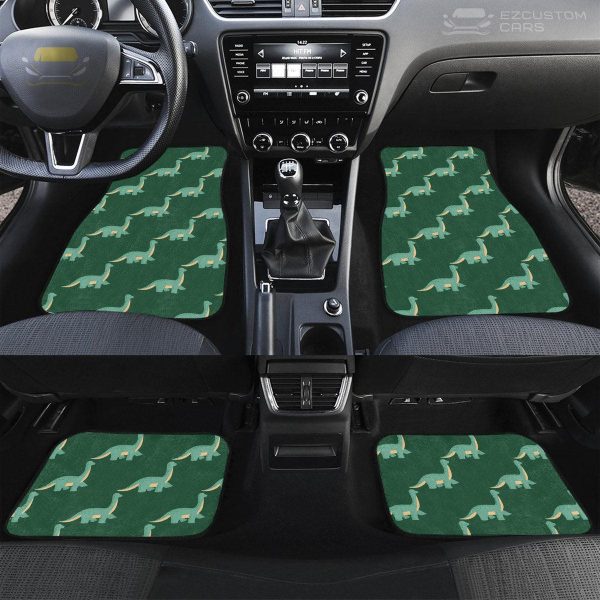 Cute Brachiosaurus Dinosaur Pattern Car Floor Mats Custom Animal Car Accessories