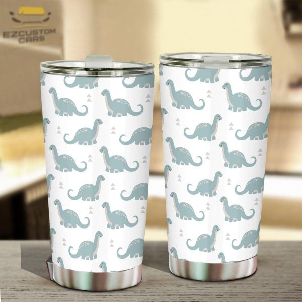 cute brachiosaurus pattern car tumbler cup custom dinosaur car accessories tucla