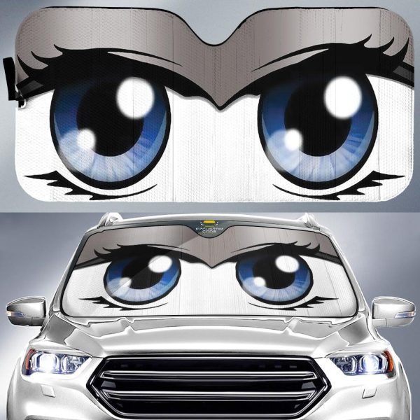 cute cartoon eyes custom car windshield sunshades 4wwi2