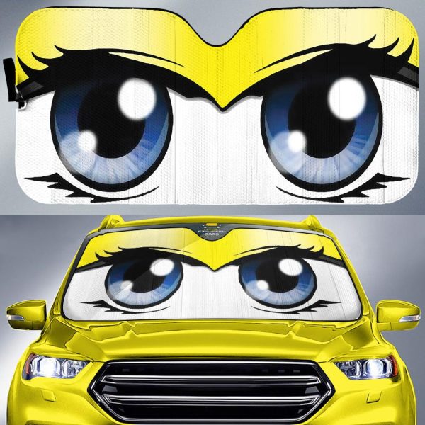 cute cartoon eyes custom car windshield sunshades cihez