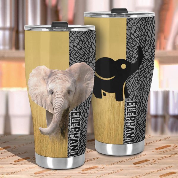 cute elephant car tumbler cup custom elephant car accessories rboqu
