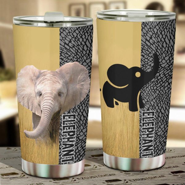Flower Elephant Car Tumbler Cup Custom Elephant Car Accessories