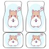 Cute Hamster Chibi in white theme Car Floor Mats