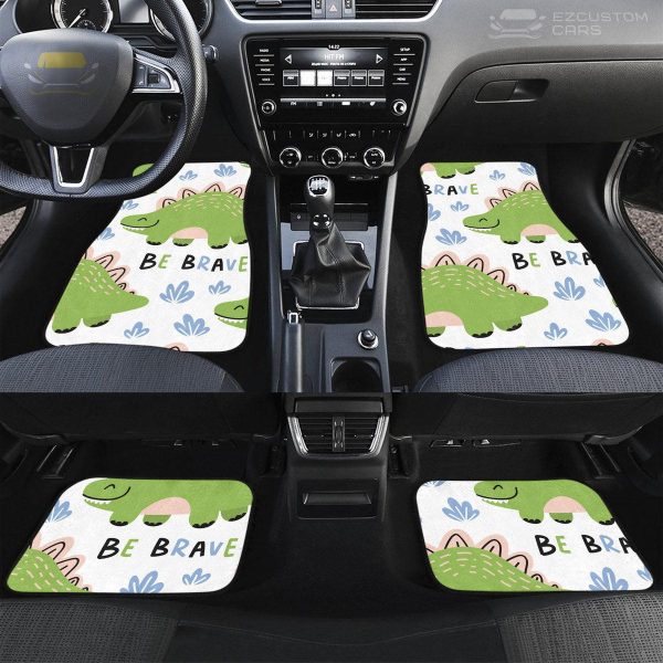 Cute Stegosaurus Pattern Car Floor Mats Custom Dinosaur Car Accessories