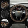 Cute Triceratops Pattern Anime Steering Wheel Cover Custom Dinosaur Car Accessories