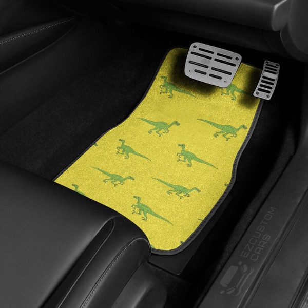 cute velociraptor pattern car floor mats custom dinosaur car accessories mjxi0