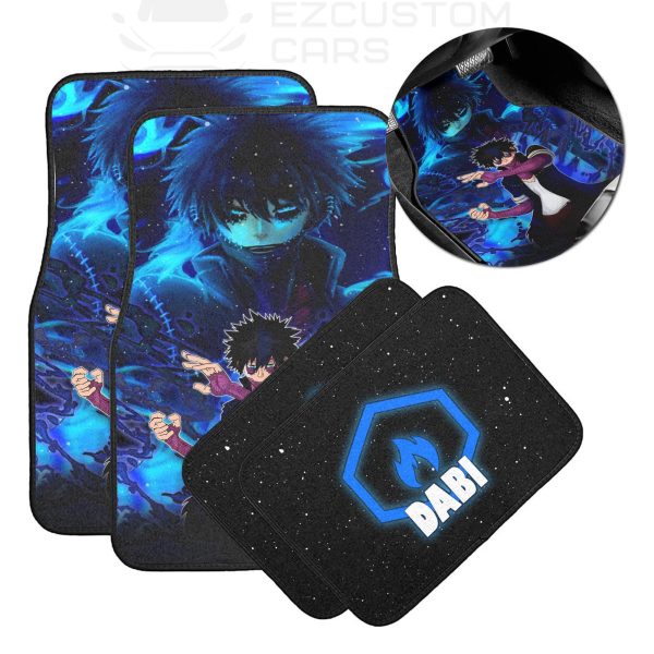 Dabi Car Floor Mats Custom My Hero Academia Anime Car Accessories