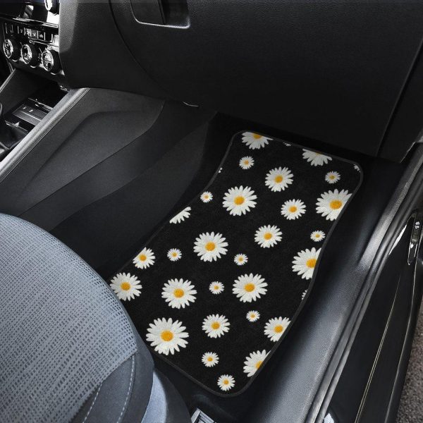 daisy flower pattern car floor mats 7ddni