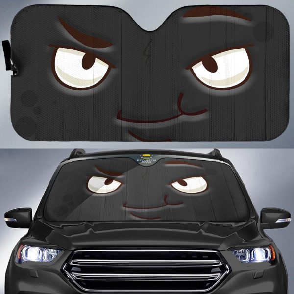 danger cartoon eyes car sun shade custom car accessories ed0hn