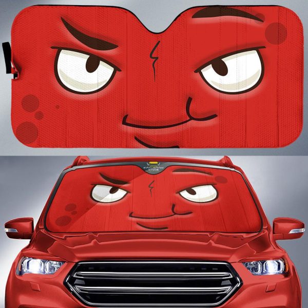 danger cartoon eyes car sun shade custom car accessories uaqpo