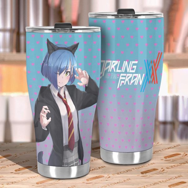 darling in the franxx car accessories anime car tumblers cup ichigo dj37f