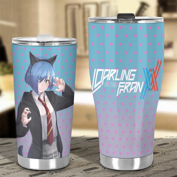 darling in the franxx car accessories anime car tumblers cup ichigo ob1sg