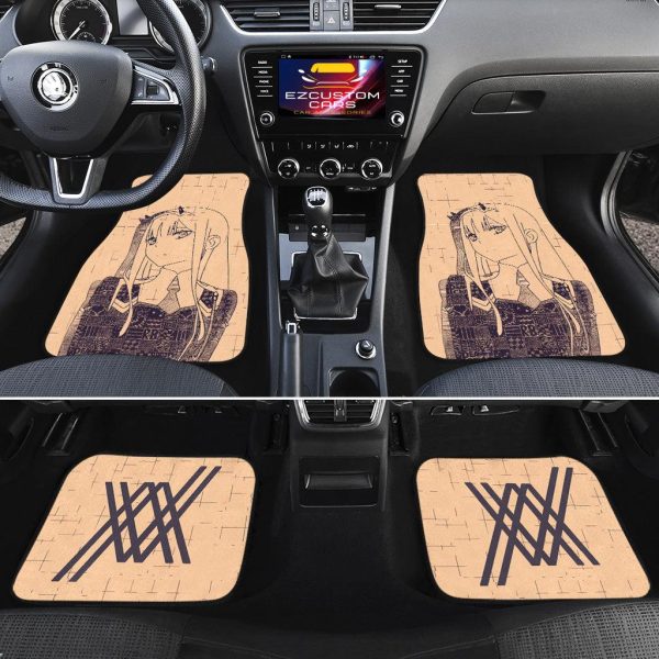 darling in the franxx zero two car accessories anime car floor mats a7qt4