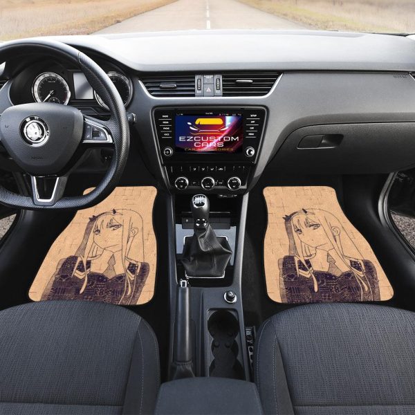darling in the franxx zero two car accessories anime car floor mats eiwi6