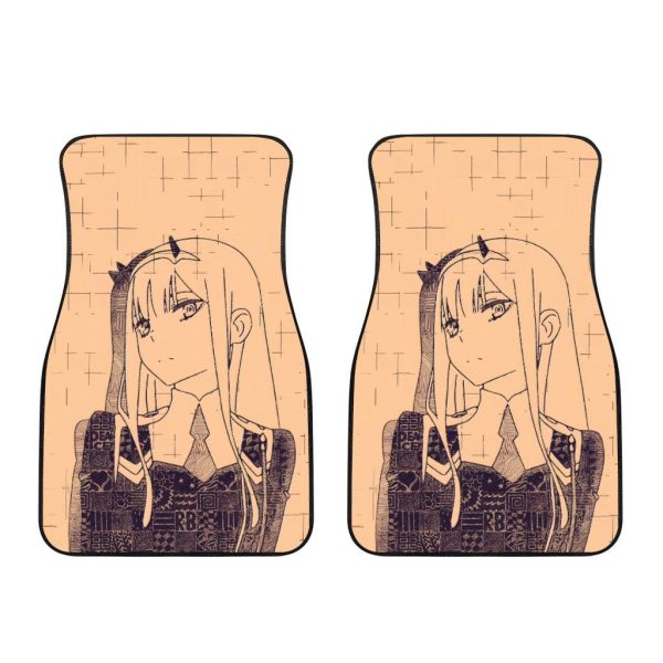 darling in the franxx zero two car accessories anime car floor mats rin1a