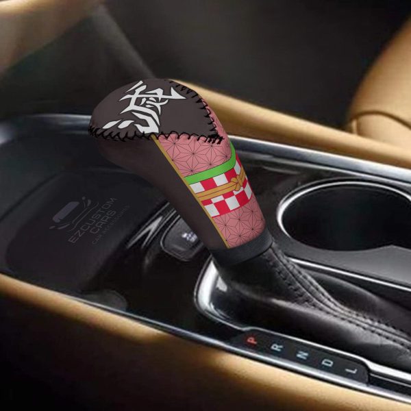 demon slayer anime car accessories custom nezuko shift knobs car covers set qdtnq