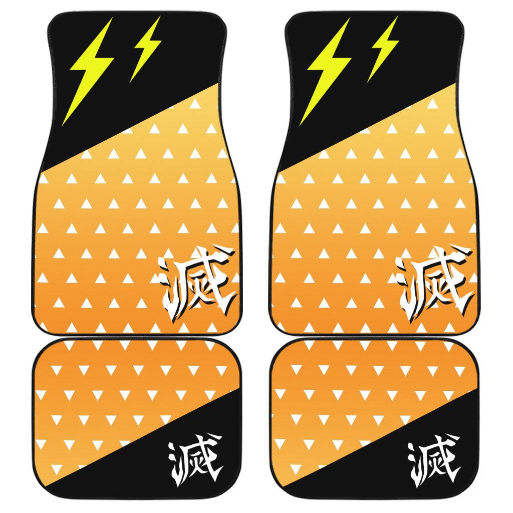 Demon Slayer Anime Car Floor Mats Car Accessories Zenitsu Agatsuma Demon Slayer Anime Car Floor Mats Car Accessories Zenitsu Agatsuma