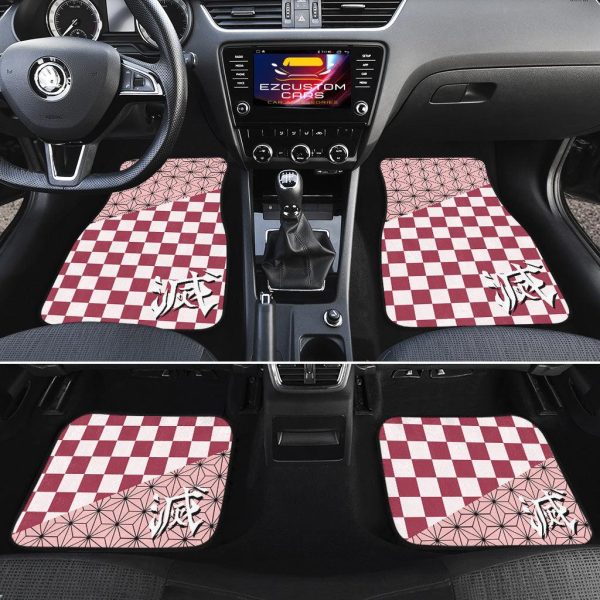 demon slayer anime car floor mats car accessoriesnezuko kamado vw2cb