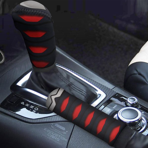 Demon Slayer Car Shift Knobs Covers Set Custom Tanjiro Kamado Car Accessories
