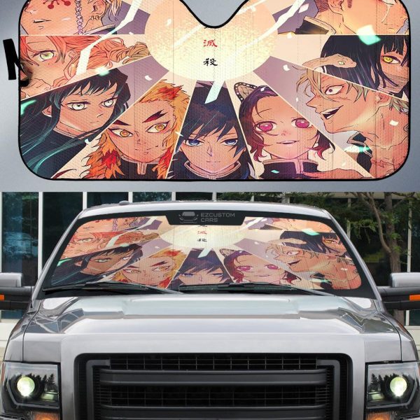 Demon Slayer Anime Car Sun Shade Yoriichi Tsugikuni