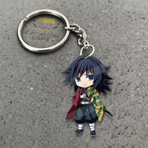 Giyuu x Shinobu Keychains Demon Slayer Anime Custom Car Accessories