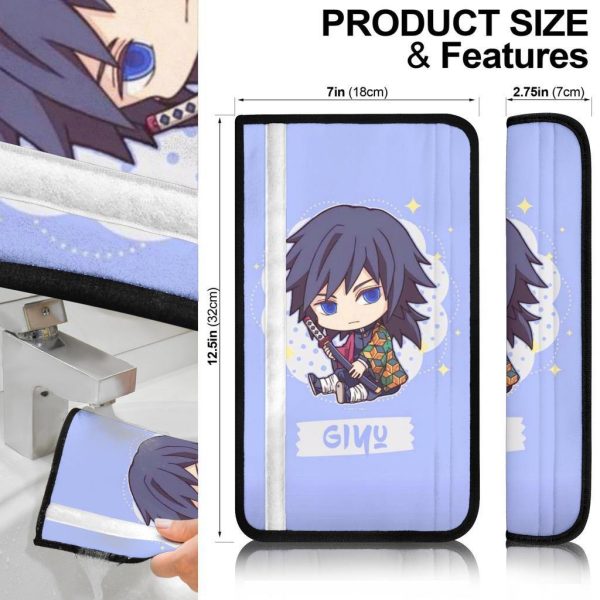 demon slayer anime seat belt covers anime car accessories giyu tomioka cute or0gd