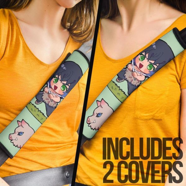 demon slayer anime seat belt covers anime car accessories inosuke hashibira e0e3v