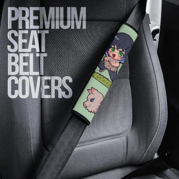 demon slayer anime seat belt covers anime car accessories inosuke hashibira oraos
