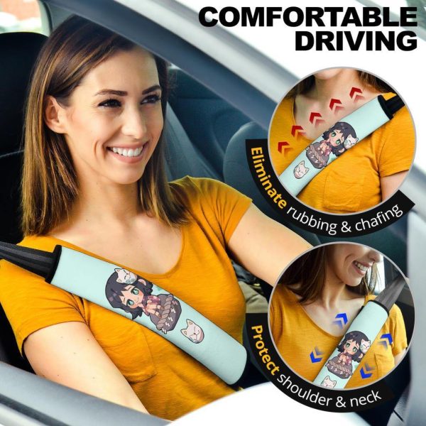 Demon Slayer Anime Seat Belt Covers Anime Car Accessories Makomo