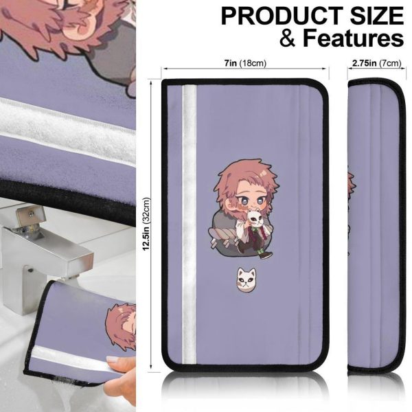 demon slayer anime seat belt covers anime car accessories sabito 6je5q
