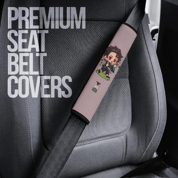 demon slayer anime seat belt covers anime car accessories tanjiro kamado 8pcec